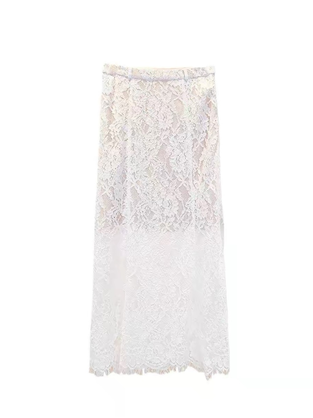 Self-Portrait Elegant White Lace Skirt - Feminine Midi Skirt - Picture 7 of 7